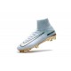 Nouvelles Nike Mercurial Superfly 5 FG - Chaussures de Football CR7 Vitórias Blanc Or Noir