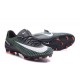 Nouveau Chaussures Football - Nike Mercurial Vapor XI FG Crampons Noir Blanc Vert Électrique