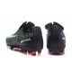 Nouveau Chaussures Football - Nike Mercurial Vapor XI FG Crampons Noir Blanc Vert Électrique