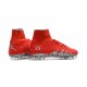 Hommes Chaussures Nike HyperVenom Phantom 2 FG Rouge Argent