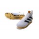 Nouvelles Crampons Foot Adidas Ace16+ Purecontrol FG/AG Blanc Or Noir