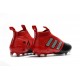 Nouvelles Crampons Foot Adidas Ace17+ Purecontrol FG/AG Blanc Rouge Noir