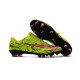 Nouveau Chaussures de Foot Nike Mercurial Vapor 11 FG Peau de serpent Rose Jaune