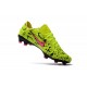 Nouveau Chaussures de Foot Nike Mercurial Vapor 11 FG Peau de serpent Rose Jaune