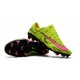 Nouveau Chaussures de Foot Nike Mercurial Vapor 11 FG Peau de serpent Rose Jaune