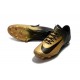 Chaussures de Foot Nike Mercurial - crampon mercurial vapor XI FG ACC Or Noir