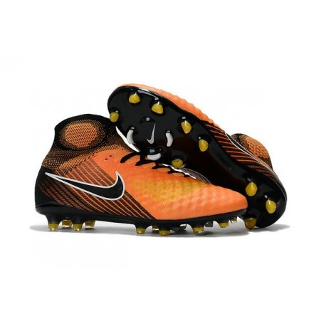 Chaussures de Foot Nike Magista Obra II Tech Craft FG Orange Jaune Noir 