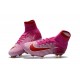 2017 Chaussures de Football Nike Mercurial Superfly V FG - Rose Blanc Rouge