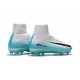 Chaussure de Cristiano Ronaldo Nike Mercurial Superfly 5 FG Blanc Bleu Noir