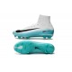 Chaussure de Cristiano Ronaldo Nike Mercurial Superfly 5 FG Blanc Bleu Noir