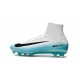 Chaussure de Cristiano Ronaldo Nike Mercurial Superfly 5 FG Blanc Bleu Noir