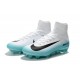 Chaussure de Cristiano Ronaldo Nike Mercurial Superfly 5 FG Blanc Bleu Noir