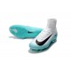 Chaussure de Cristiano Ronaldo Nike Mercurial Superfly 5 FG Blanc Bleu Noir