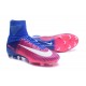 Chaussure de Cristiano Ronaldo Nike Mercurial Superfly 5 FG Rose Bleu Blanc