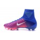 Chaussure de Cristiano Ronaldo Nike Mercurial Superfly 5 FG Rose Bleu Blanc