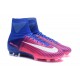 Chaussure de Cristiano Ronaldo Nike Mercurial Superfly 5 FG Rose Bleu Blanc