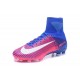 Chaussure de Cristiano Ronaldo Nike Mercurial Superfly 5 FG Rose Bleu Blanc