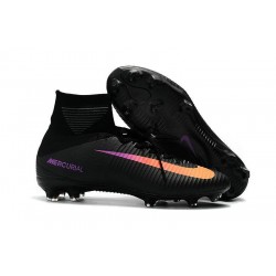 Chaussures Footabll Nike Mercurial Superfly 5 FG Crampon Pas Cher Rouge Noir Orange Violet