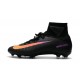 Chaussures Footabll Nike Mercurial Superfly 5 FG Crampon Pas Cher Rouge Noir Orange Violet