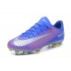 Chaussures de Foot Nike Homme Mercurial Vapor XI FG Argent Bleu Rose