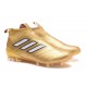 Chaussure Football Adidas ACE 17+ Purecontrol FG Pour Hommes Blanc Or