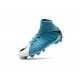 Chaussures Football Nike Hypervenom Phantom DF FG Blanc Noir Bleu Photo