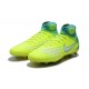 Chaussures Foot Nike Magista Obra II Tech Craft FG - Volt Blanc Bleu Chlore