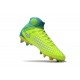 Chaussures Foot Nike Magista Obra II Tech Craft FG - Volt Blanc Bleu Chlore