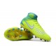 Chaussures Foot Nike Magista Obra II Tech Craft FG - Volt Blanc Bleu Chlore