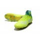 Chaussures Foot Nike Magista Obra II Tech Craft FG - Volt Blanc Bleu Chlore