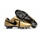 Nike Tiempo Legend VII FG - Chaussures de Football pour Hommes Totti X Roma Or Noir