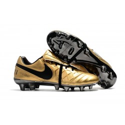 Nike Tiempo Legend VII FG - Chaussures de Football pour Hommes Totti X Roma Or Noir