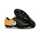 Nike Tiempo Legend VII FG - Chaussures de Football pour Hommes Noir Blanc Jaune