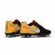 Nike Tiempo Legend VII FG - Chaussures de Football pour Hommes Noir Blanc Jaune