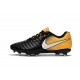 Nike Tiempo Legend VII FG - Chaussures de Football pour Hommes Noir Blanc Jaune