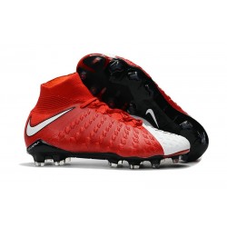 Chaussure de Neymar Nike Hypervenom Phantom DF FG Pour Homme Rouge Blanc