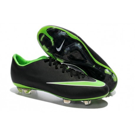 Chaussures De Foot Hommes - Nike Mercurial Vapor X FG - Vert Noir