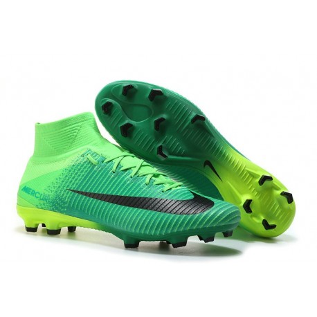 2017 Chaussures de Football Nike Mercurial Superfly V FG - Noir Vert