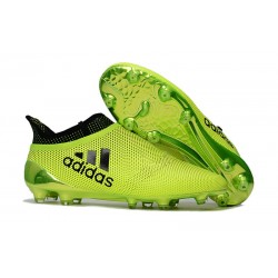 Adidas X 17+ Purespeed FG - Chaussures de Foot pour Hommes Vert Noir