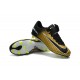 Chaussures de Foot Nike Mercurial Vapor XI FG Or Noir Blanc