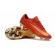 Nouveau Chaussures de Foot Nike Mercurial Vapor 11 FG CR7 Or Rouge