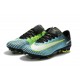 Chaussures de Foot Nike Mercurial Vapor XI FG Bleu Noir Vert Blanc