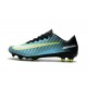 Chaussures de Foot Nike Mercurial Vapor XI FG Bleu Noir Vert Blanc