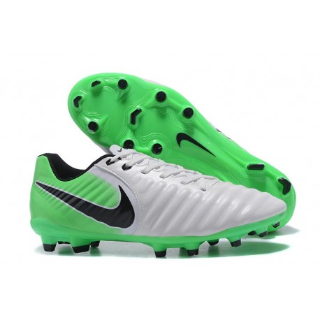 Nike Tiempo Legend VII FG - Chaussures de Football pour Hommes Blanc Vert Noir