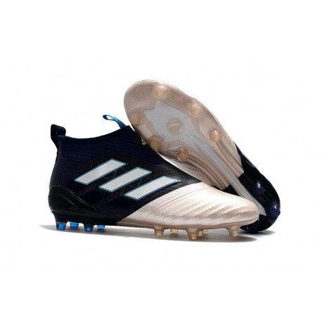 Nouvelles Crampons Foot Adidas Ace17+ Purecontrol FG/AG Kith Or Noir Blanc