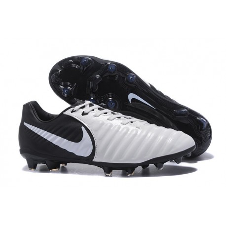 Nike Tiempo Legend VII FG - Chaussures de Football pour Hommes Noir Blanc