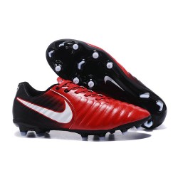 Nike Tiempo Legend VII FG - Chaussures de Football pour Hommes Rouge Noir Blanc