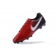 Nike Tiempo Legend VII FG - Chaussures de Football pour Hommes Rouge Noir Blanc