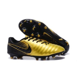 Nike Tiempo Legend VII FG - Chaussures de Football pour Hommes Or Noir