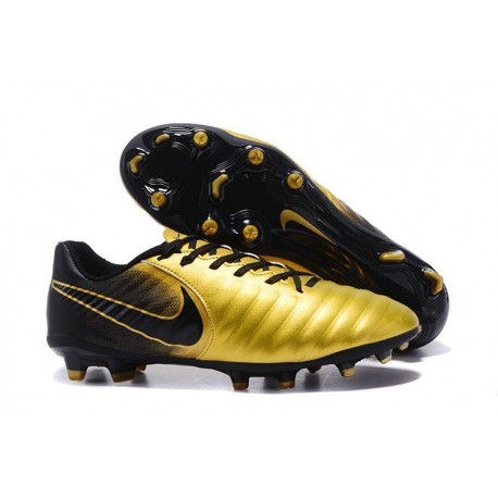 Nike Tiempo Legend VII FG - Chaussures de Football pour Hommes Or Noir